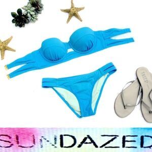 SUNDAZED Strappy Strapless Bikini